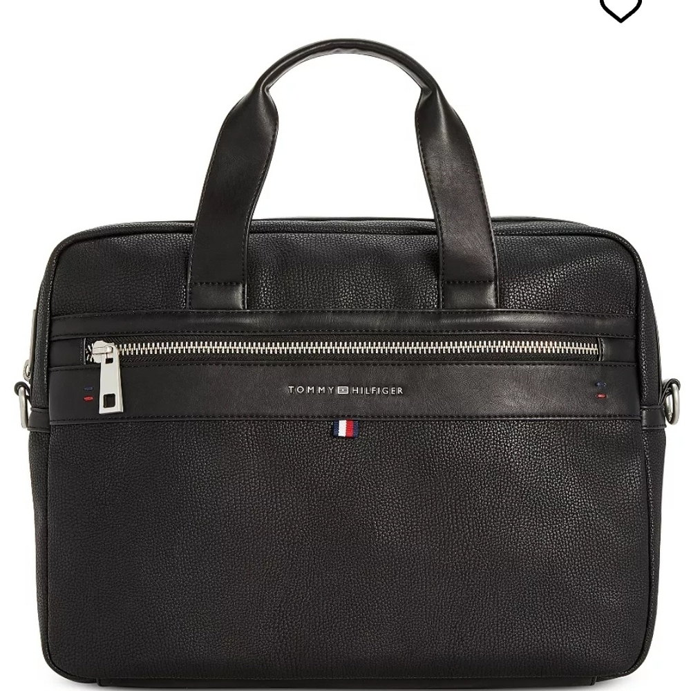 NWOT Tommy Hilfiger Black Men's Briefcase Like New!